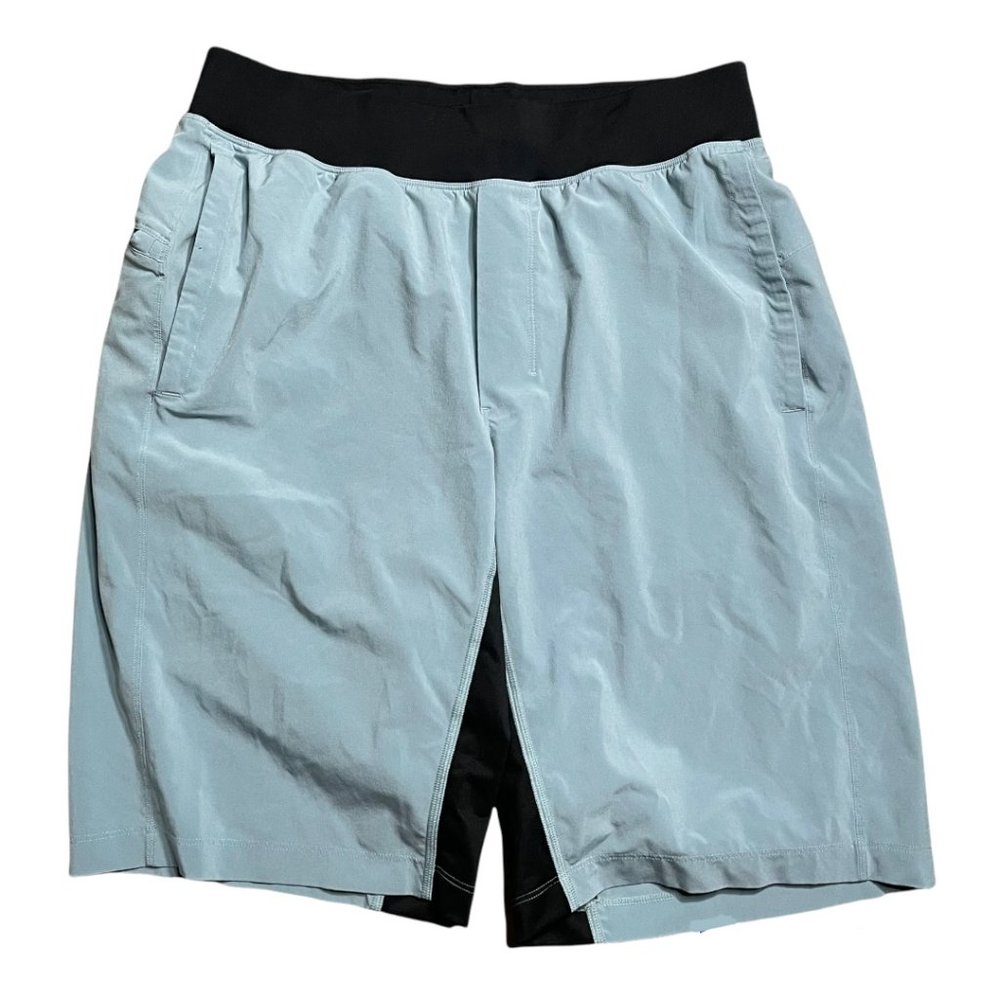 Lululemon T.H.E. Short 11" Linerless light steel blue black M medium active